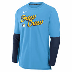 Milwaukee Brewers Nike 2025 City Connect Authentic Collection Player Dri-FIT Lightweight Pullover | MLB Discount