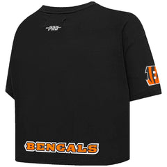 Cincinnati Bengals Joe Burrow Pro Standard Women's Player Name & Number Cropped Boxy T-Shirt