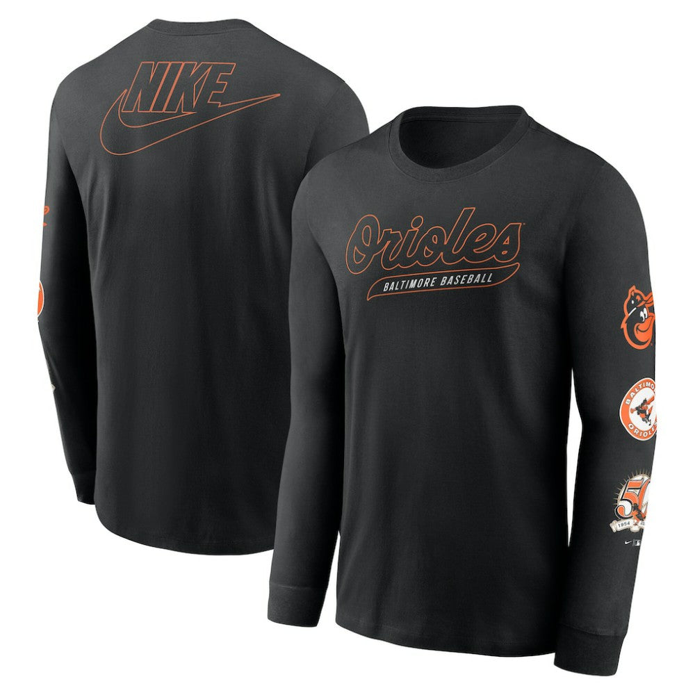 Baltimore Orioles Nike Cooperstown Collection Knockout Long Sleeve T-Shirt | MLB Discount
