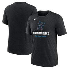 Miami Marlins Nike Logo Tri-Blend T-Shirt | MLB Discount