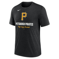 Pittsburgh Pirates Nike Logo Tri-Blend T-Shirt | MLB Outlet