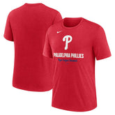 Philadelphia Phillies Nike Logo Tri-Blend T-Shirt | MLB Sale
