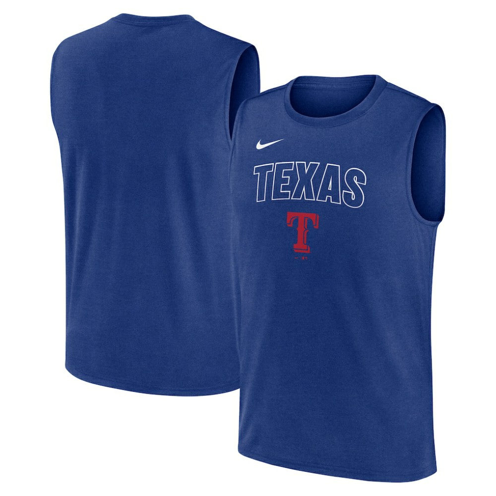 Texas Rangers Nike Knockout Dri-FIT Muscle Tank Top | MLB Outlet
