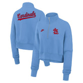 St. Louis Cardinals Nike Women's Cooperstown Collection Phoenix Fleece Half-Zip Sweatshirt | MLB Discount