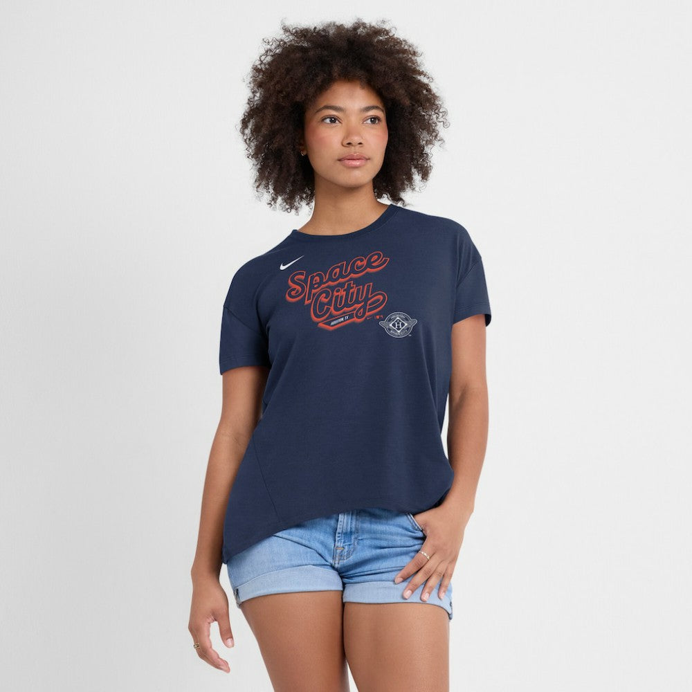 Houston Astros Nike Women's 2025 City Connect Flowy Fashion Tri-Blend Dri-FIT T-Shirt | MLB New
