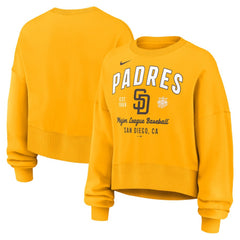 San Diego Padres Nike Women's Oversized High Hip Pullover Sweatshirt | MLB Discount