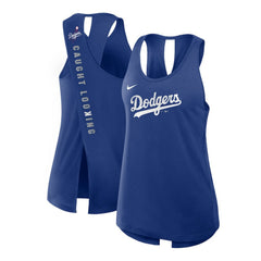 Los Angeles Dodgers Nike Open-Back Crisscross Dri-FIT Tank Top | MLB New