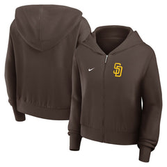 San Diego Padres Nike Women's Cropped Chill Full-Zip Hoodie | MLB For sale