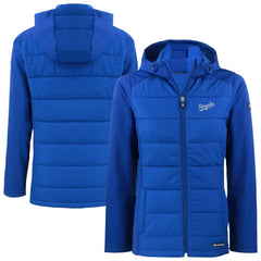 Kansas City Royals Cutter & Buck Women's Evoke Hybrid Eco Softshell Recycled Full-Zip Hoodie Jacket | MLB For sale