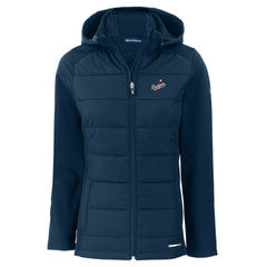 Los Angeles Dodgers Cutter & Buck Women's Evoke Hybrid Eco Softshell Recycled Full-Zip Hoodie Jacket | MLB New
