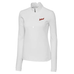 Detroit Tigers Cutter & Buck Women's Traverse Stretch Quarter-Zip Pullover Top | MLB New