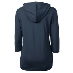 Cleveland Guardians Cutter & Buck Women's DryTec Virtue Eco Pique Recycled 3/4-Sleeve Half-Zip Pullover Hoodie | MLB On Sale