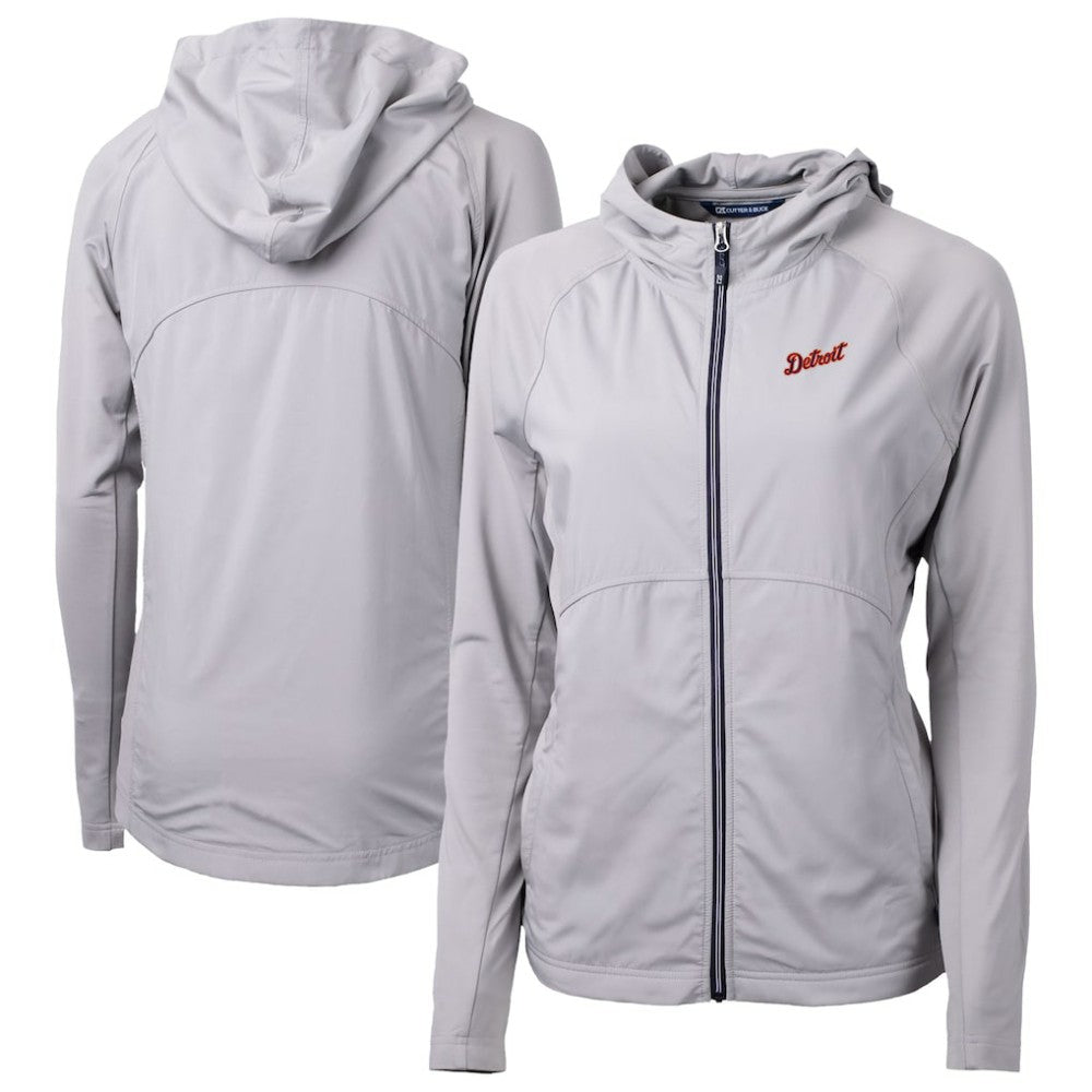 Detroit Tigers Cutter & Buck Women's Adapt Eco Knit Hybrid Recycled Full-Zip Hoodie | MLB Near me