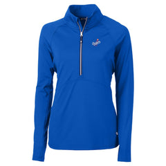 Los Angeles Dodgers Cutter & Buck Women's DryTec Adapt Eco Knit Stretch Recycled Raglan Half-Zip Top | MLB For sale