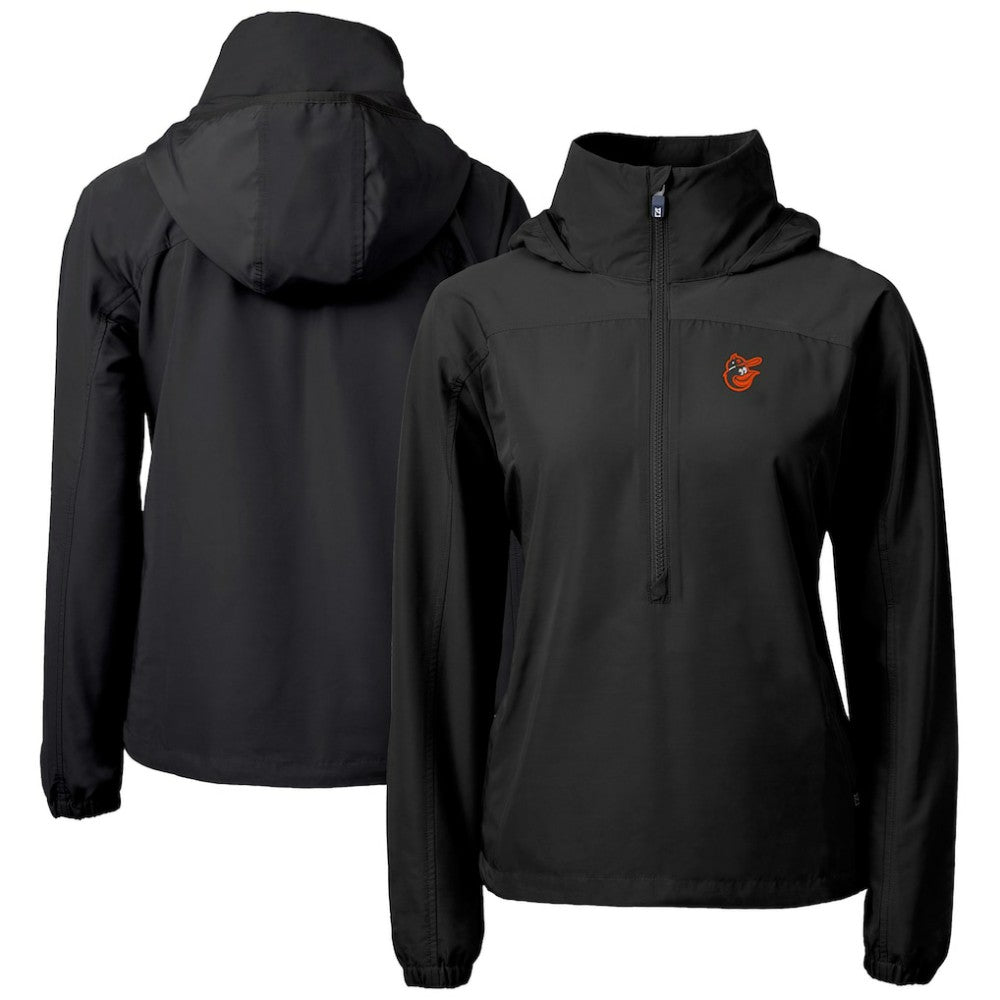 Baltimore Orioles Cutter & Buck Women's Charter Eco Recycled Half-Zip Anorak Jacket | MLB On Sale