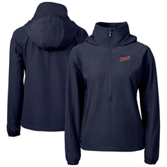 Detroit Tigers Cutter & Buck Women's Charter Eco Recycled Half-Zip Anorak Jacket | MLB Shop
