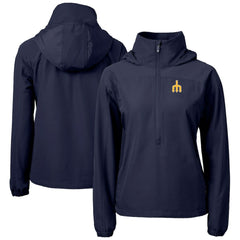 Seattle Mariners Cutter & Buck Women's Charter Eco Recycled Half-Zip Anorak Jacket | MLB Shop