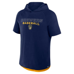 Milwaukee Brewers Fanatics Clubhouse Optimal Play Raglan Hoodie T-Shirt | MLB Discount