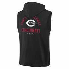 Cincinnati Reds Fanatics Fire Speed Sleeveless Pullover Hoodie | MLB On Sale