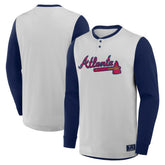 Atlanta Braves Fanatics Clubhouse Long Sleeve Henley Shirt | MLB On Sale