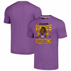 Minnesota Vikings Justin Jefferson Homage Unisex Caricature Player Tri-Blend T-Shirt
