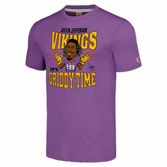 Minnesota Vikings Justin Jefferson Homage Unisex Caricature Player Tri-Blend T-Shirt