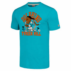 Miami Dolphins Tyreek Hill Homage Unisex Caricature Player Tri-Blend T-Shirt