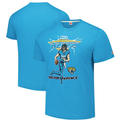 Jacksonville Jaguars Trevor Lawrence Homage Unisex NFL Blitz Player Tri-Blend T-Shirt