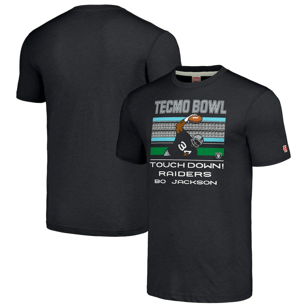 Las Vegas Raiders Bo Jackson Homage Unisex Tecmo Bowl Retired Player Graphic Tri-Blend T-Shirt