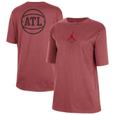 Atlanta Hawks Jordan Brand Women's Courtside Statement Edition Boyfriend T-Shirt New