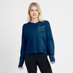 Seattle Kraken Fanatics Women's Oversized All Out Effort Long Sleeve Henley T-Shirt Discount