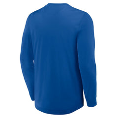 New York Rangers Fanatics Adrenaline Push Long Sleeve Henley Shirt Outlet