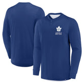 Toronto Maple Leafs Fanatics Adrenaline Push Long Sleeve Henley Shirt On Sale