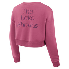 Los Angeles Lakers Women's Studio Tri-Blend Cropped Pullover Sweatshirt Discount