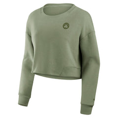 Boston Celtics Women's Studio Tri-Blend Cropped Pullover Sweatshirt Online