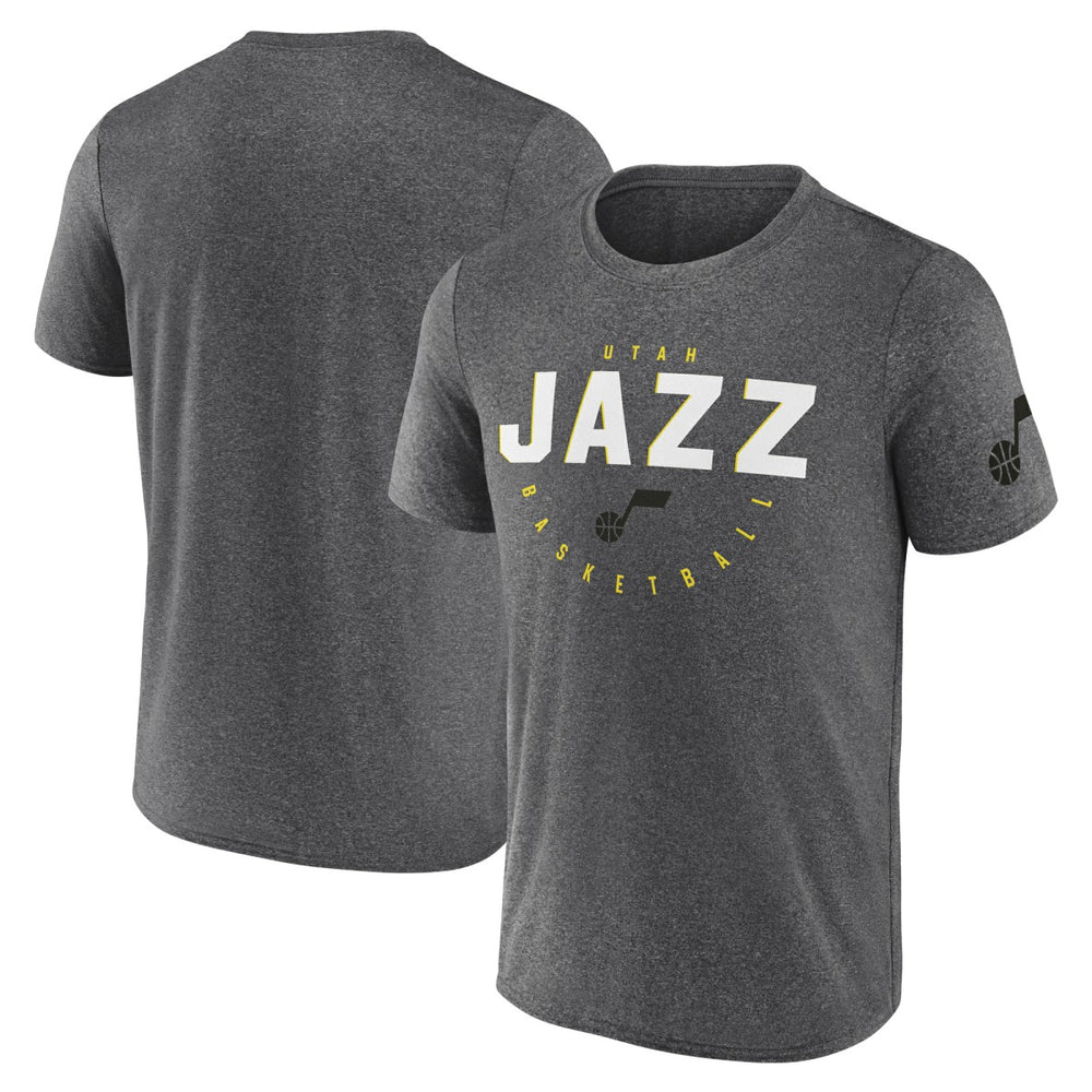 Utah Jazz Logo Athletic Block Practice Performance T-Shirt Discount