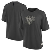Pittsburgh Penguins Fanatics Women's Oversized Elements Raw Edge Future Ground T-Shirt For Sale