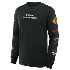 Chicago Blackhawks Fanatics Boxed In Legacy Long Sleeve T-Shirt On Sale