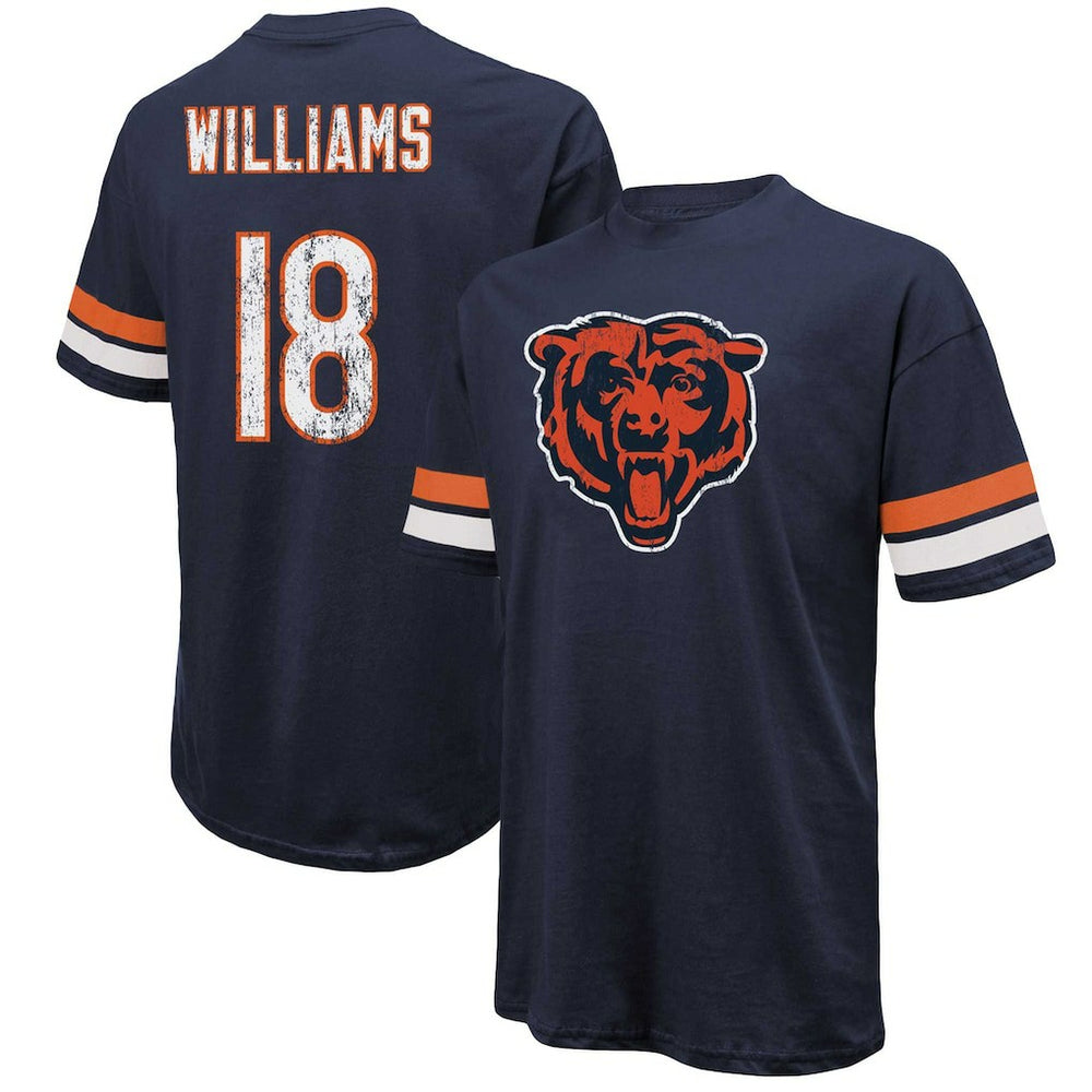 Chicago Bears Caleb Williams Majestic Threads Name & Number Oversize Fit T-Shirt