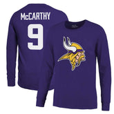 Minnesota Vikings J.J. McCarthy Majestic Threads Name & Number Long Sleeve T-Shirt
