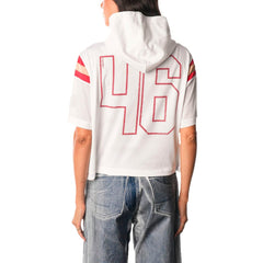 San Francisco 49ers The Wild Collective Women's Mesh Short Sleeve Hoodie T-Shirt