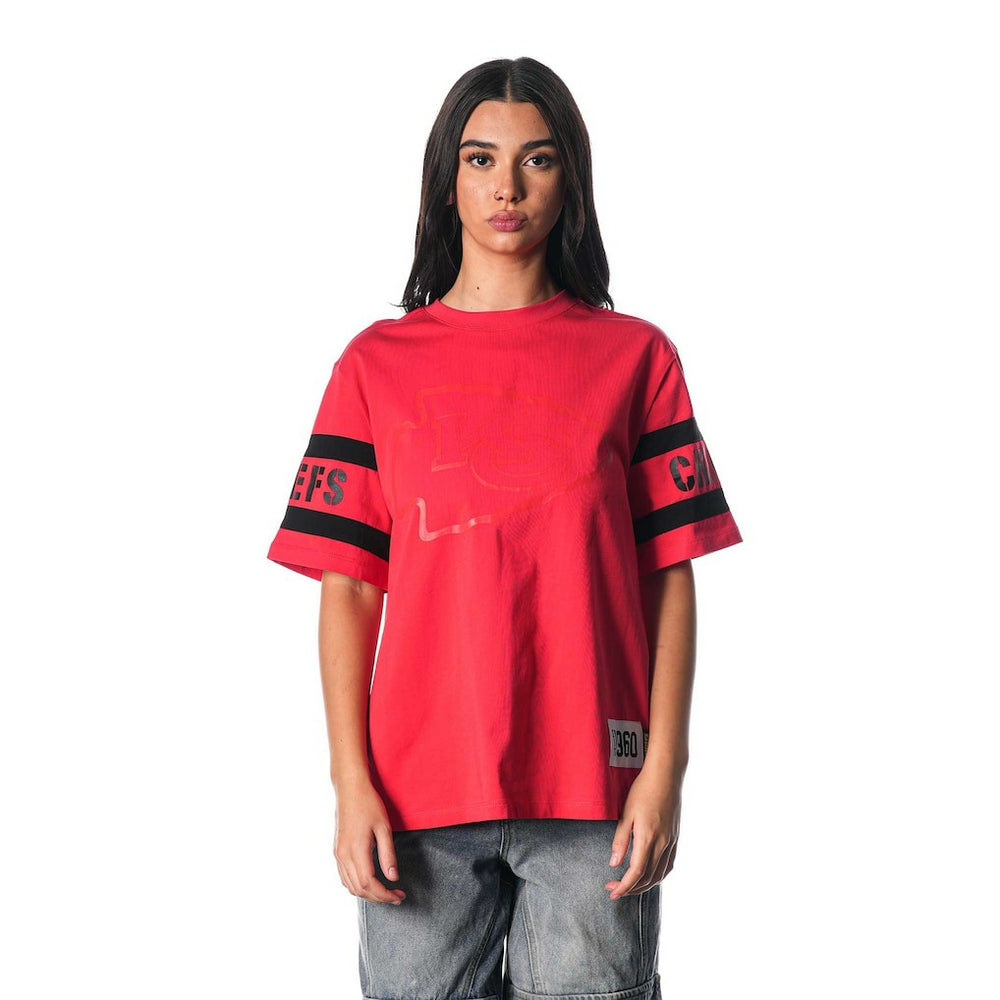 Kansas City Chiefs The Wild Collective Women's Drop Shoulder T-Shirt
