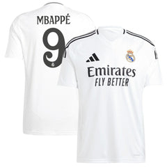 Kylian Mbappé Real Madrid 2024/25 Home Replica Player Jersey White - Adidas
