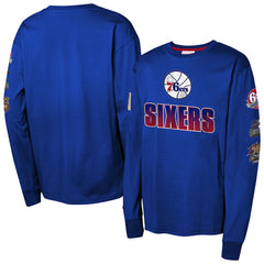 Philadelphia 76ers Youth Hardwood Classics All Over Long Sleeve T-Shirt Outlet