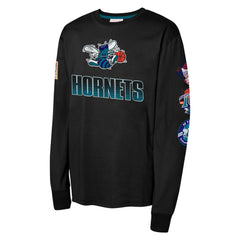 Charlotte Hornets Youth Hardwood Classic All Over Long Sleeve T-Shirt Online