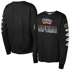 San Antonio Spurs Youth Hardwood Classics All Over Long Sleeve T-Shirt Discount