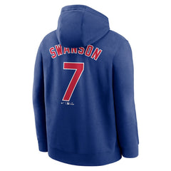 Dansby Swanson Chicago Cubs Nike Player Name & Number Club Pullover Hoodie | MLB Shop