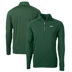 New York Jets Cutter & Buck Primary Logo Adapt Eco Knit Stretch Recycled Quarter-Zip Top