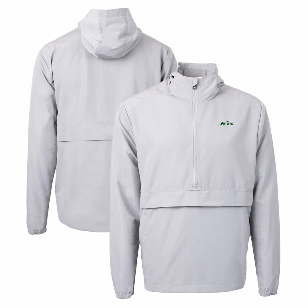 New York Jets Cutter & Buck Primary Logo Charter Eco Recycled Half-Zip Anorak Jacket