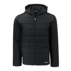 New York Jets Cutter & Buck Primary Logo Evoke Hybrid Eco Softshell Recycled Full-Zip Hooded Jacket